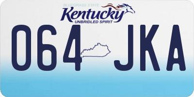KY license plate 064JKA