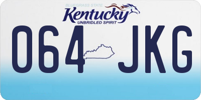 KY license plate 064JKG