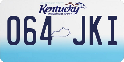 KY license plate 064JKI
