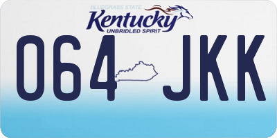 KY license plate 064JKK