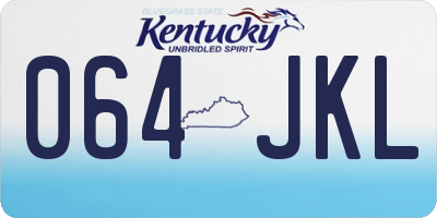 KY license plate 064JKL