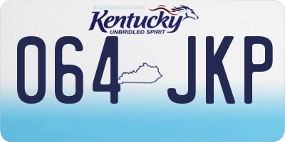 KY license plate 064JKP