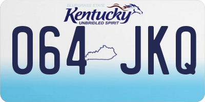 KY license plate 064JKQ