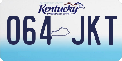 KY license plate 064JKT
