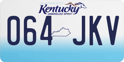 KY license plate 064JKV