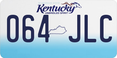 KY license plate 064JLC