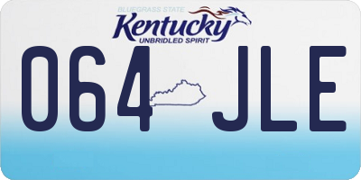 KY license plate 064JLE