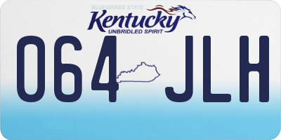KY license plate 064JLH