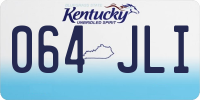 KY license plate 064JLI