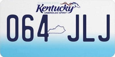KY license plate 064JLJ