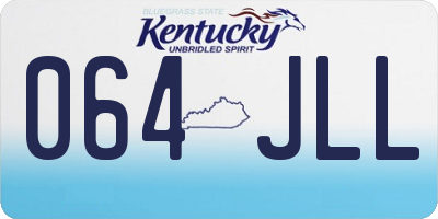 KY license plate 064JLL