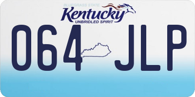 KY license plate 064JLP