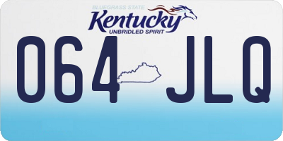 KY license plate 064JLQ