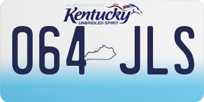 KY license plate 064JLS