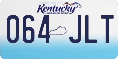 KY license plate 064JLT