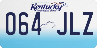 KY license plate 064JLZ