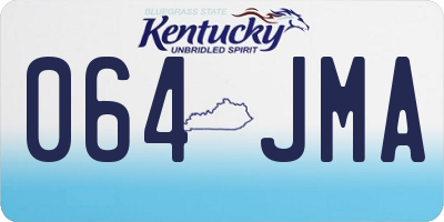KY license plate 064JMA