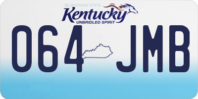 KY license plate 064JMB