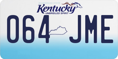 KY license plate 064JME