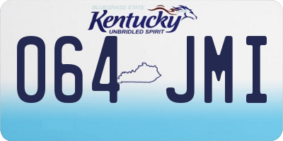 KY license plate 064JMI