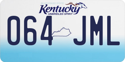 KY license plate 064JML