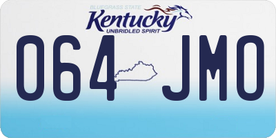 KY license plate 064JMO