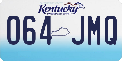 KY license plate 064JMQ