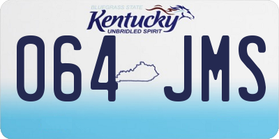 KY license plate 064JMS
