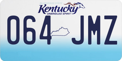 KY license plate 064JMZ