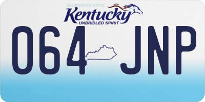 KY license plate 064JNP