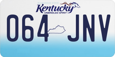KY license plate 064JNV