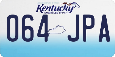 KY license plate 064JPA