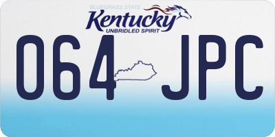 KY license plate 064JPC
