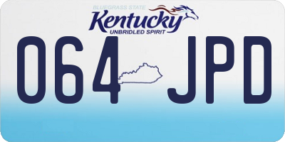 KY license plate 064JPD