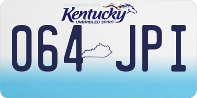 KY license plate 064JPI