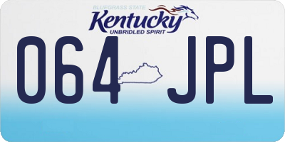 KY license plate 064JPL