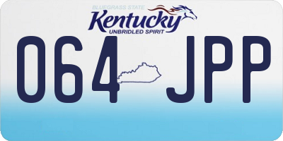 KY license plate 064JPP