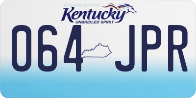 KY license plate 064JPR