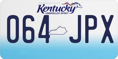 KY license plate 064JPX