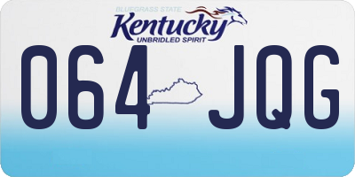 KY license plate 064JQG