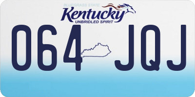 KY license plate 064JQJ