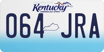 KY license plate 064JRA