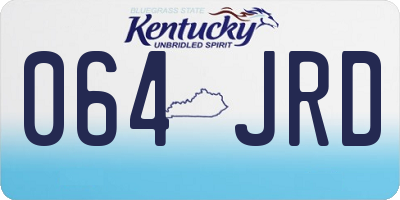 KY license plate 064JRD