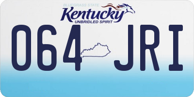KY license plate 064JRI