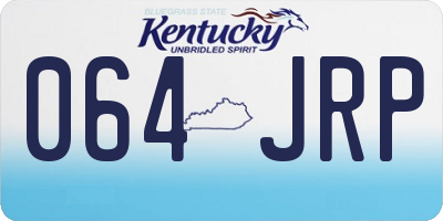 KY license plate 064JRP