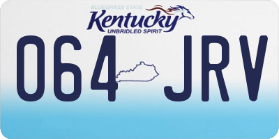 KY license plate 064JRV