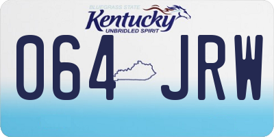 KY license plate 064JRW
