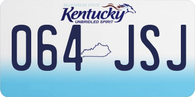 KY license plate 064JSJ