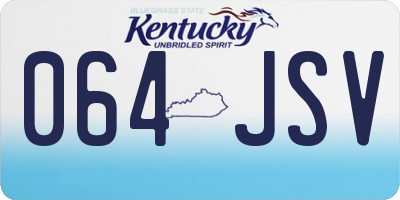 KY license plate 064JSV
