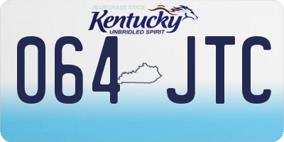 KY license plate 064JTC